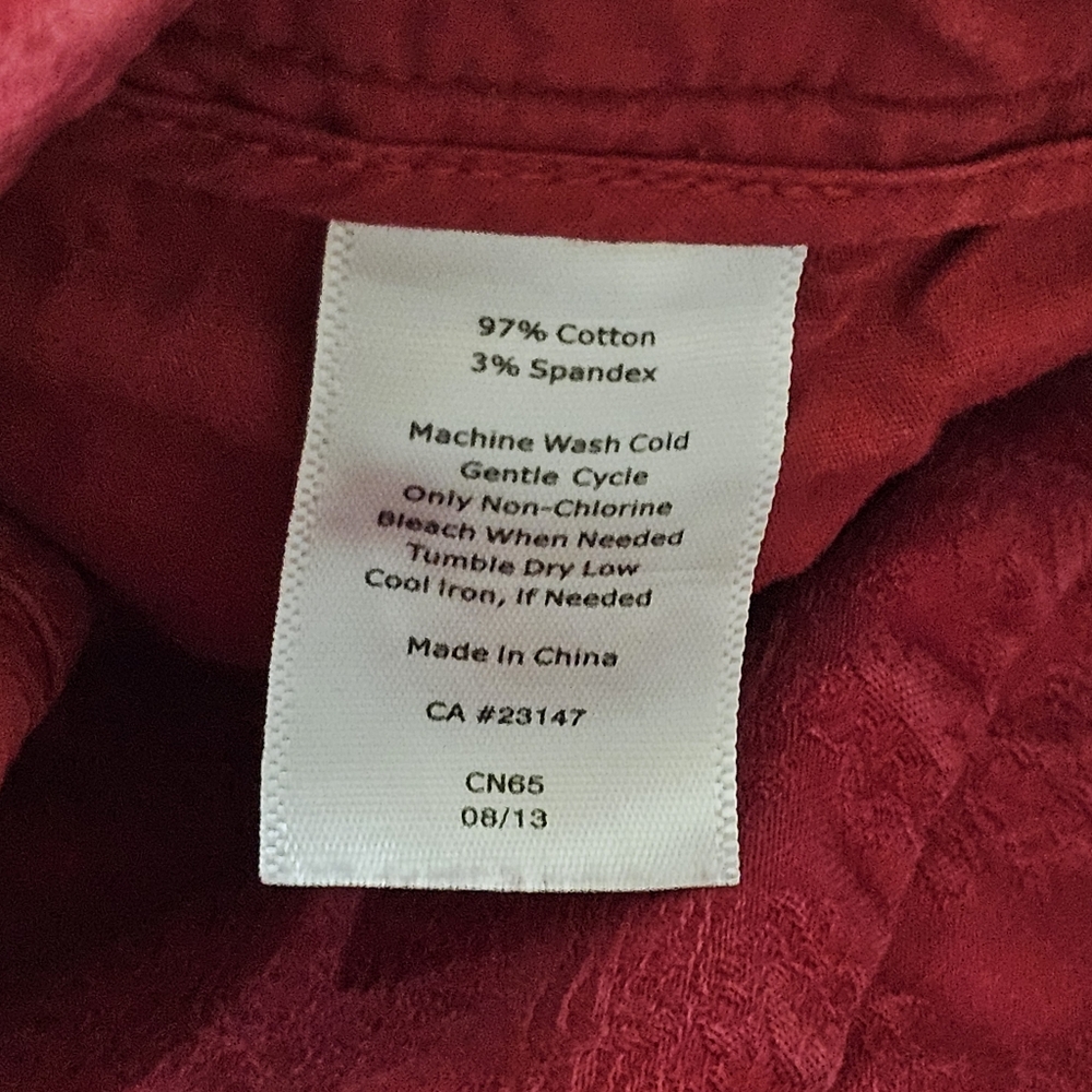 Talbots Cherry Red Casual Pants Sz 12 - Picture 5 of 5